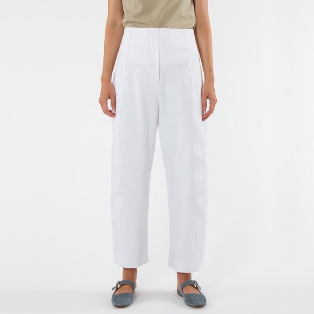 Creatures of Comfort crescent pants white denim